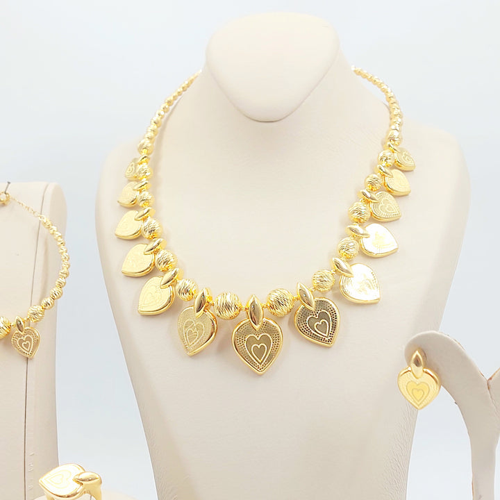 Deluxe Heart Set Made of 21K Gold by Saeed Jewelry 