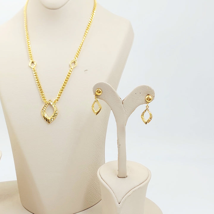 21K طقم جنزير اكسترا-مجوهرات الشيخ سعيد-Saeed Jewelry 