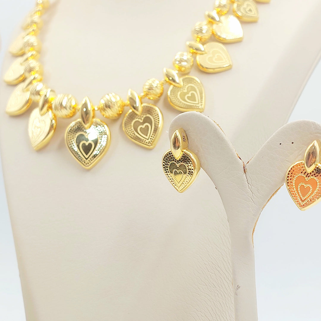 Deluxe Heart Set Made of 21K Gold by Saeed Jewelry 