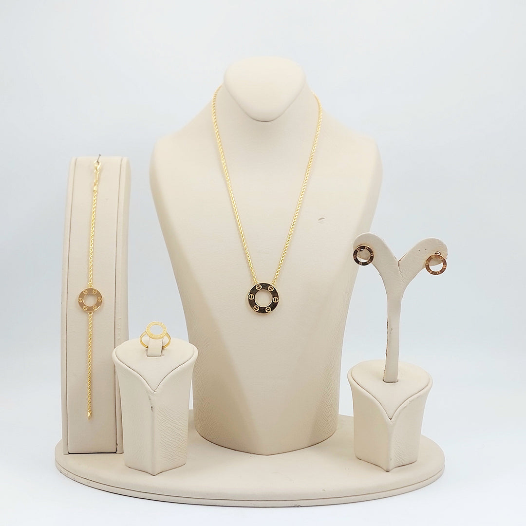 Deluxe Figaro Set Made of 21K Gold by Saeed Jewelry 