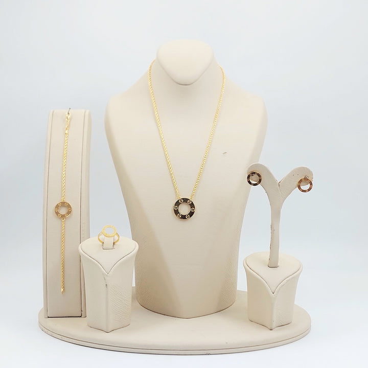 Deluxe Figaro Set Made of 21K Gold by Saeed Jewelry 
