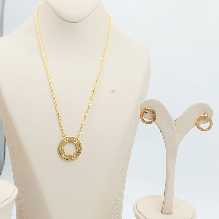 Deluxe Figaro Set Made of 21K Gold by Saeed Jewelry 
