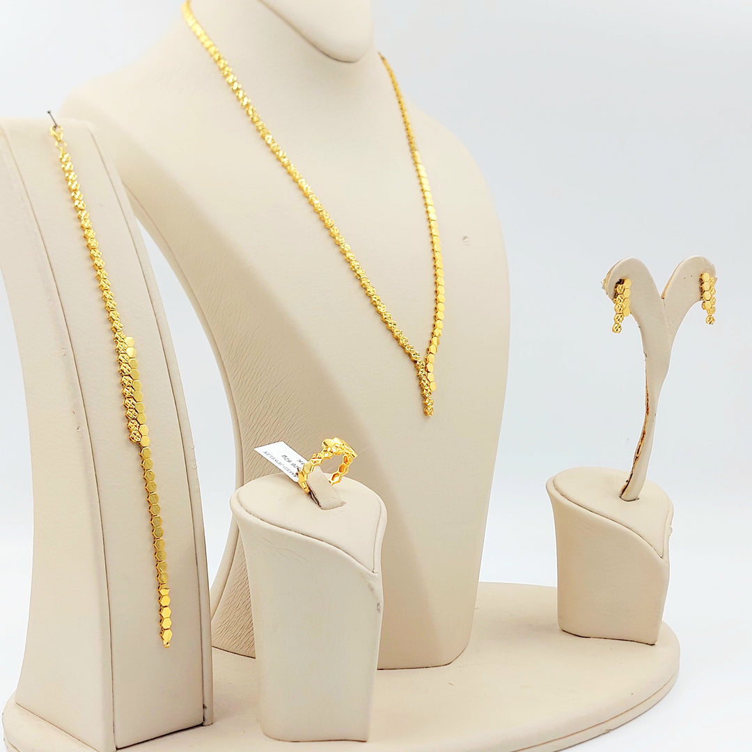 21K طقم اكسترا-مجوهرات الشيخ سعيد-Saeed Jewelry 