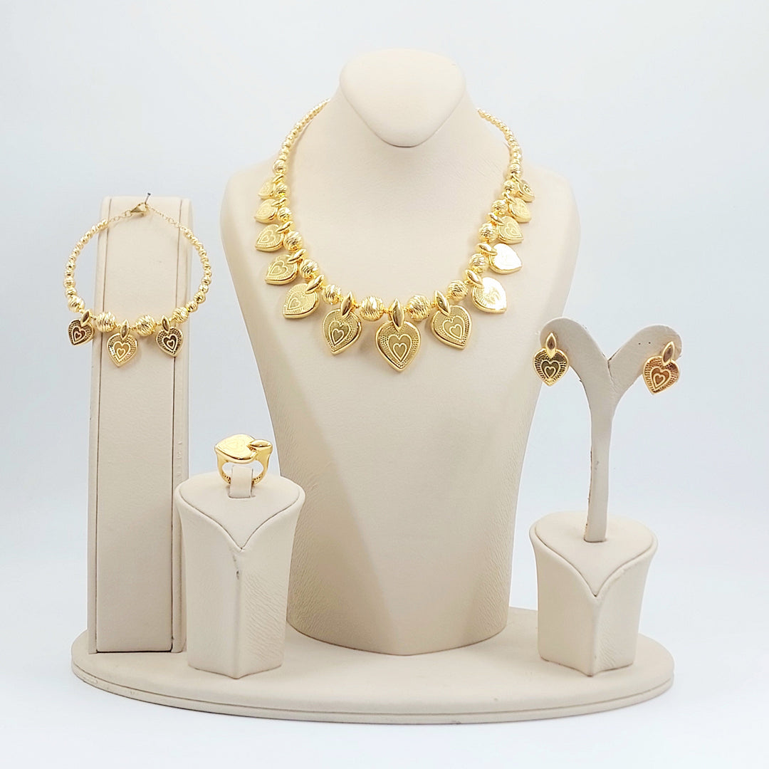 Deluxe Heart Set Made of 21K Gold by Saeed Jewelry 