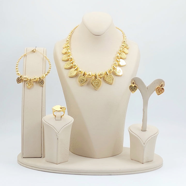 Deluxe Heart Set Made of 21K Gold by Saeed Jewelry 