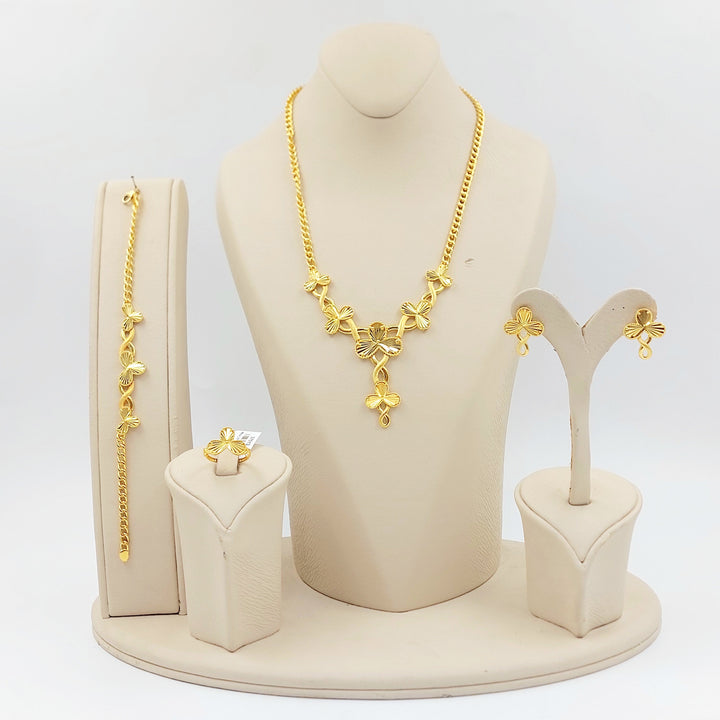 Deluxe Rose Set Made of 21K Gold by Saeed Jewelry 