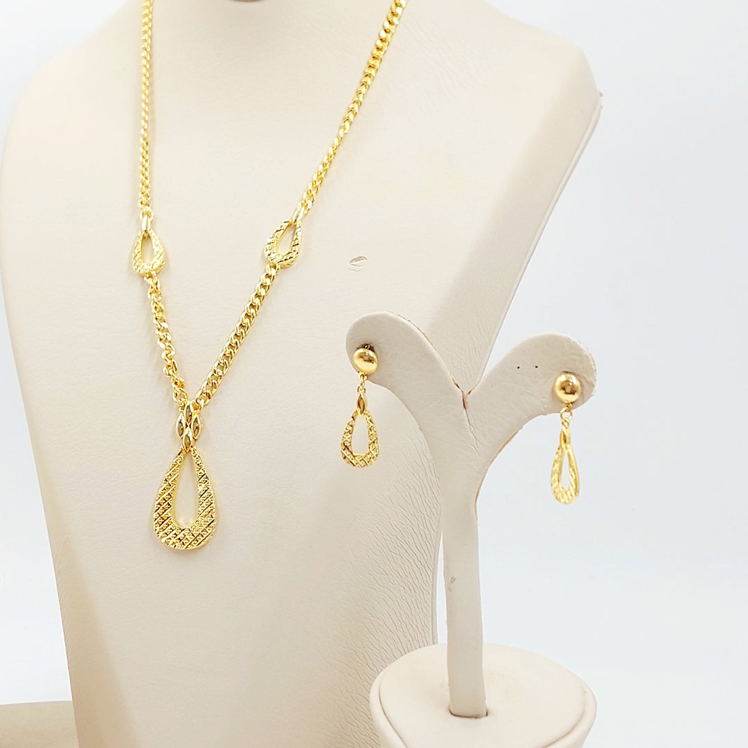 Deluxe Cuban Links Set Made of 21K Gold by Saeed Jewelry 