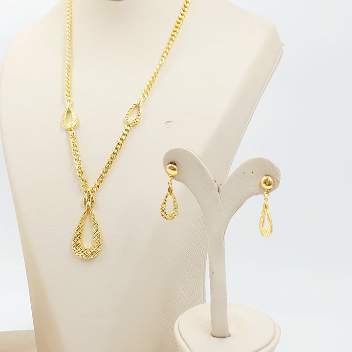 Deluxe Cuban Links Set Made of 21K Gold by Saeed Jewelry 