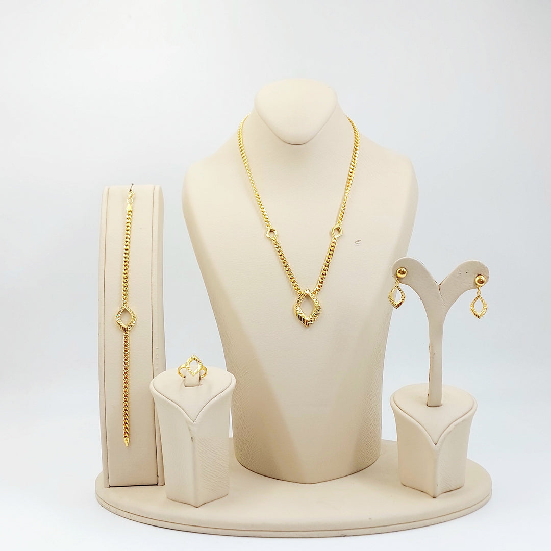 Deluxe Cuban Links Set Made of 21K Gold by Saeed Jewelry 