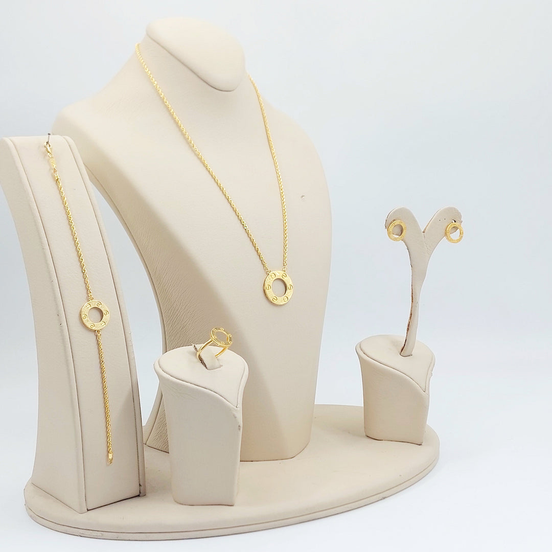 Deluxe Figaro Set Made of 21K Gold by Saeed Jewelry 