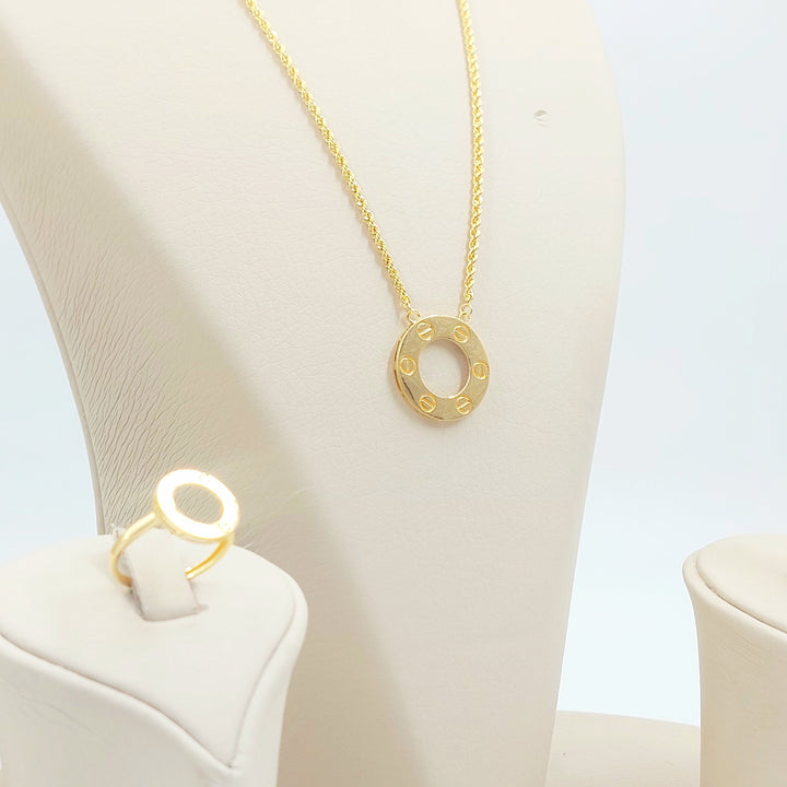 Deluxe Figaro Set Made of 21K Gold by Saeed Jewelry 