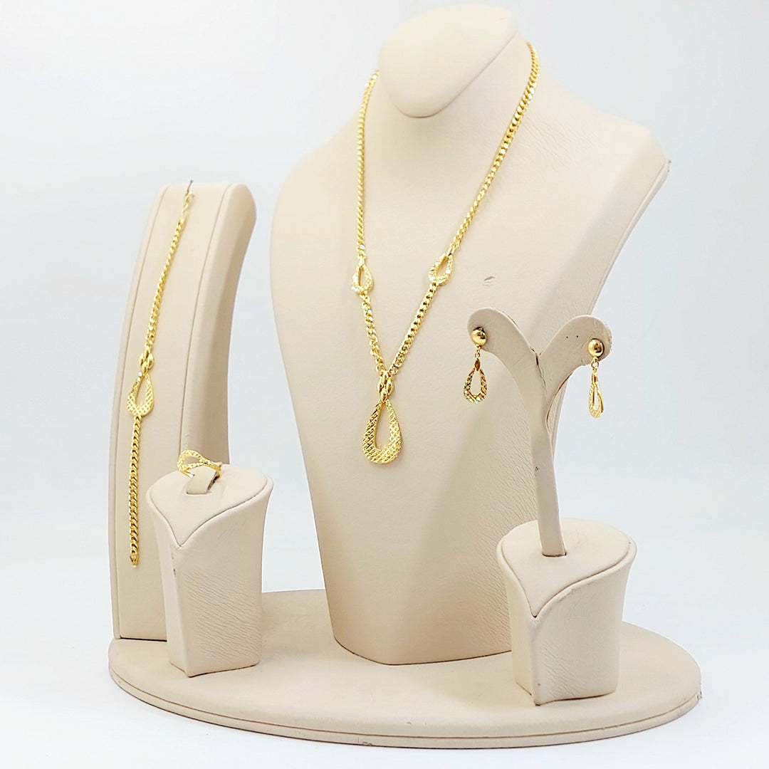 Deluxe Cuban Links Set Made of 21K Gold by Saeed Jewelry 