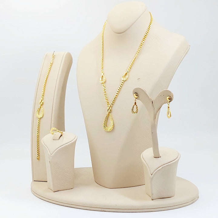 Deluxe Cuban Links Set Made of 21K Gold by Saeed Jewelry 