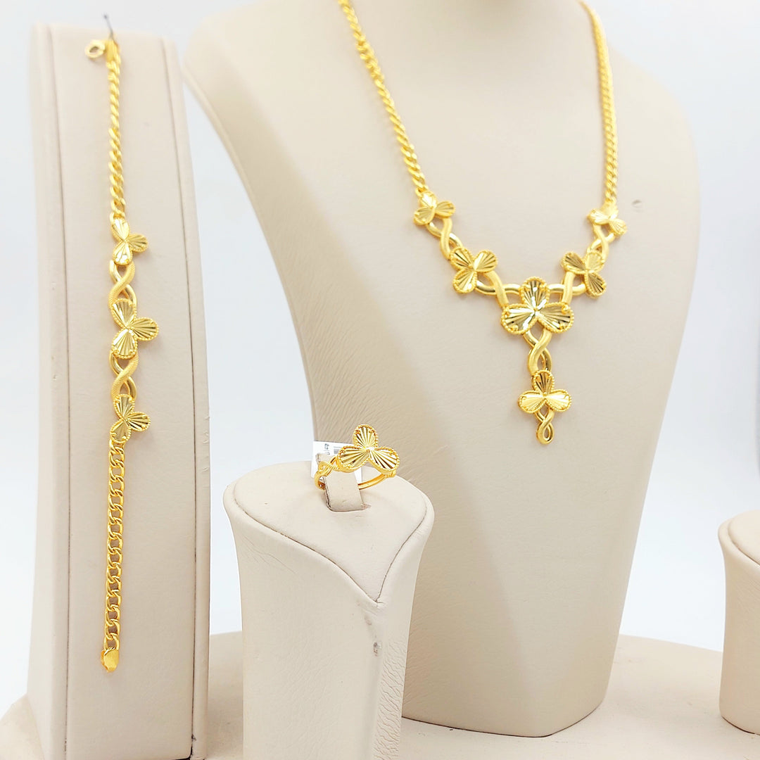 Deluxe Rose Set Made of 21K Gold by Saeed Jewelry 