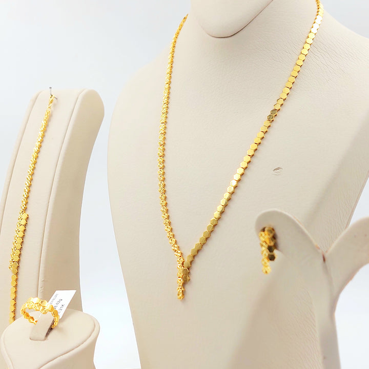 21K طقم اكسترا-مجوهرات الشيخ سعيد-Saeed Jewelry 