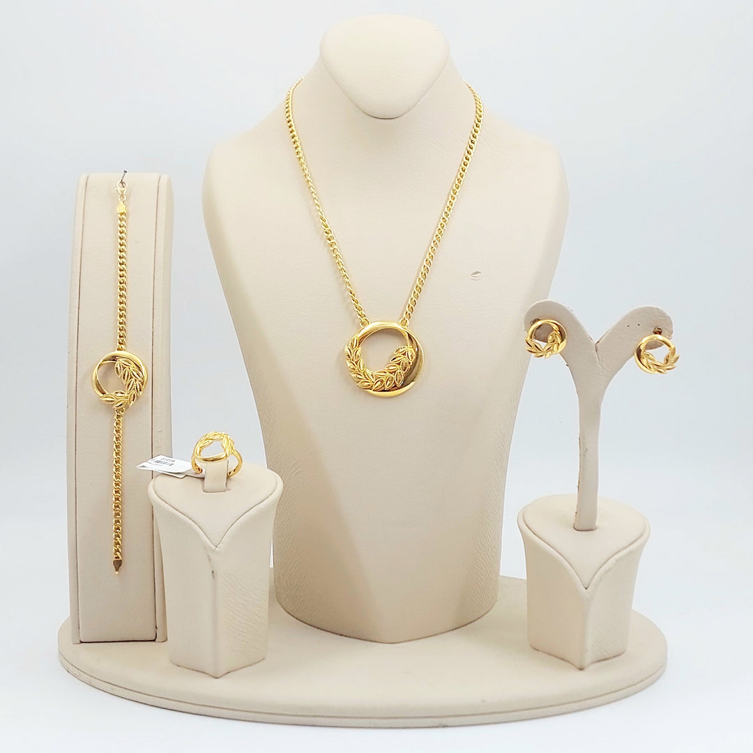 Deluxe Leaf Set Made of 21K Gold by Saeed Jewelry 