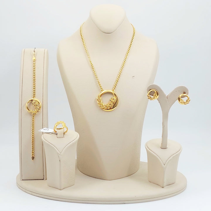 Deluxe Leaf Set Made of 21K Gold by Saeed Jewelry 