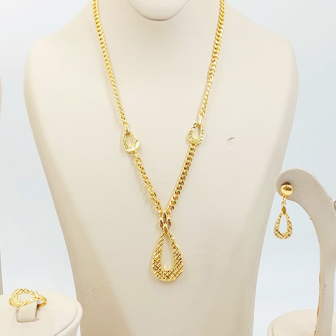 Deluxe Cuban Links Set Made of 21K Gold by Saeed Jewelry 