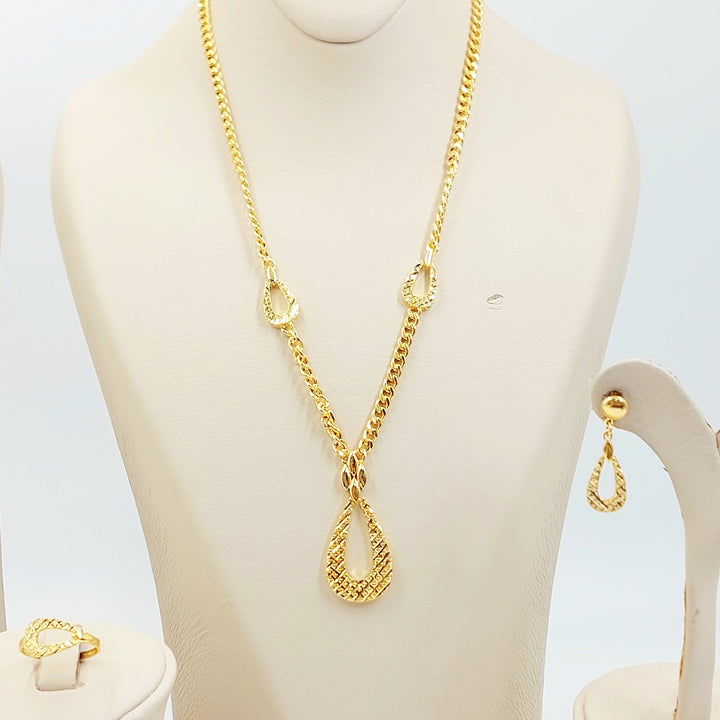 Deluxe Cuban Links Set Made of 21K Gold by Saeed Jewelry 