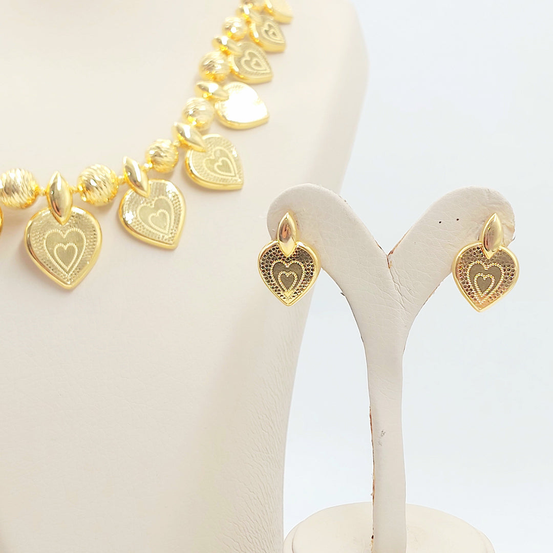 Deluxe Heart Set Made of 21K Gold by Saeed Jewelry 
