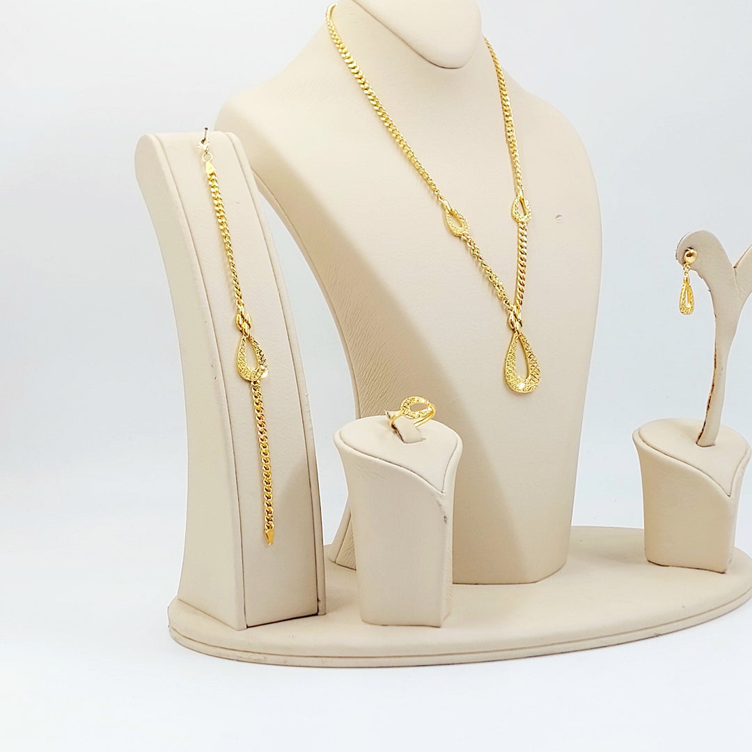 Deluxe Cuban Links Set Made of 21K Gold by Saeed Jewelry 