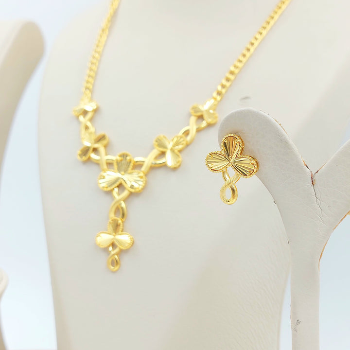 Deluxe Rose Set Made of 21K Gold by Saeed Jewelry 