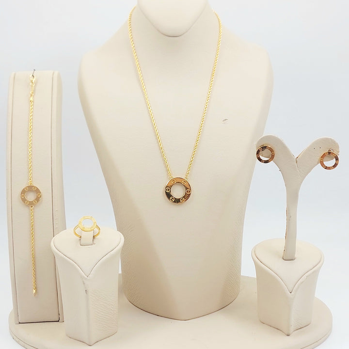 Deluxe Figaro Set Made of 21K Gold by Saeed Jewelry 