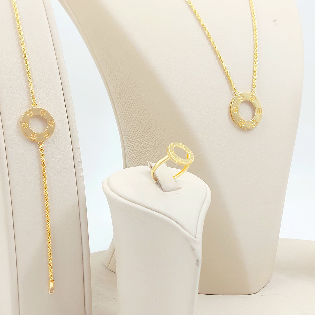 Deluxe Figaro Set Made of 21K Gold by Saeed Jewelry 