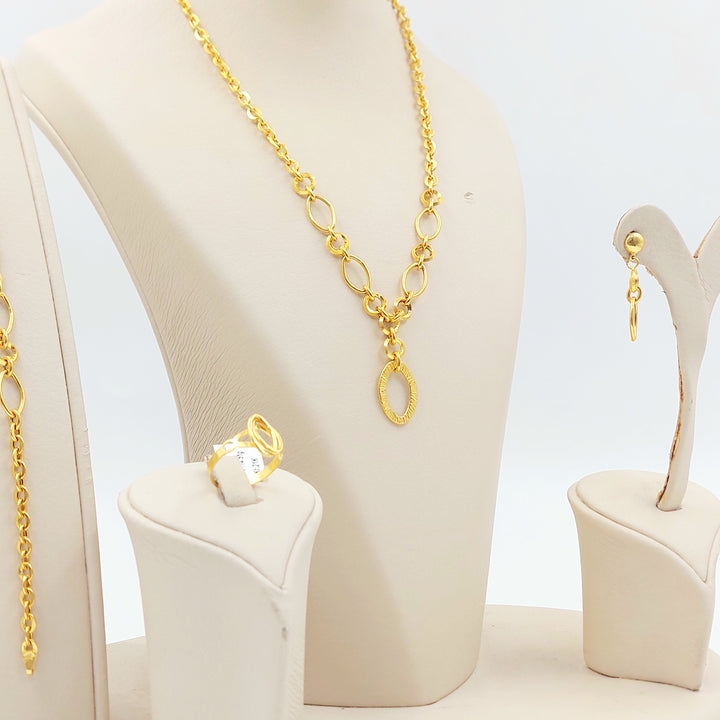 Deluxe Cable Link Set Made of 21K Gold by Saeed Jewelry 