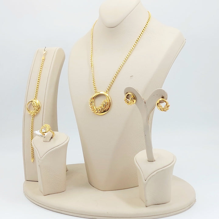 Deluxe Leaf Set Made of 21K Gold by Saeed Jewelry 