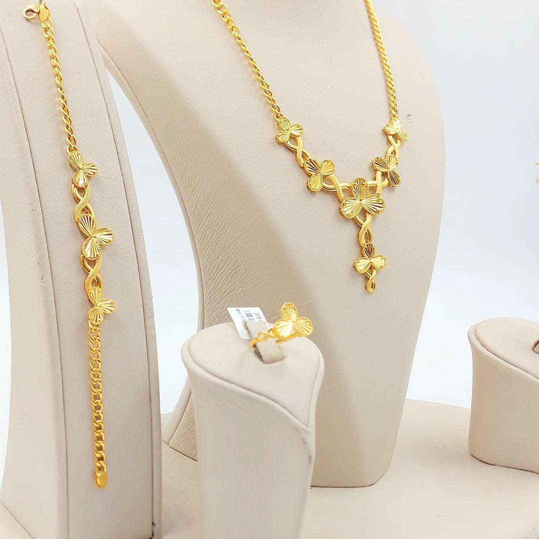 Deluxe Rose Set Made of 21K Gold by Saeed Jewelry 