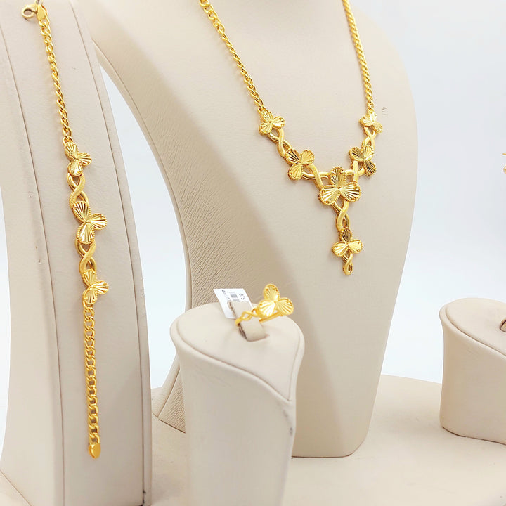 Deluxe Rose Set Made of 21K Gold by Saeed Jewelry 
