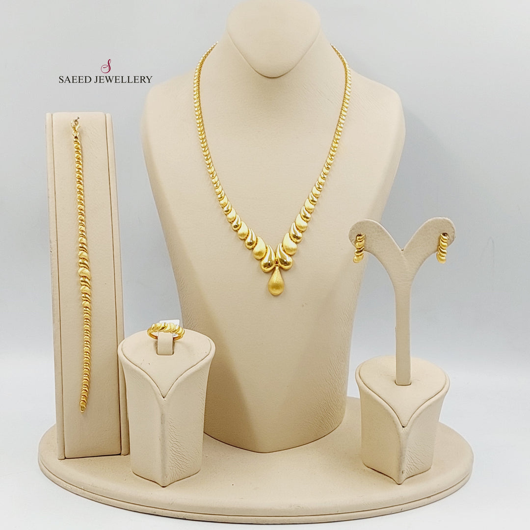 21K Gold Deluxe Almond Set by Saeed Jewelry - Image 5