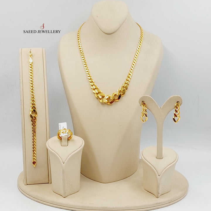 21K Gold Deluxe Cuban Links Set by Saeed Jewelry - Image 1