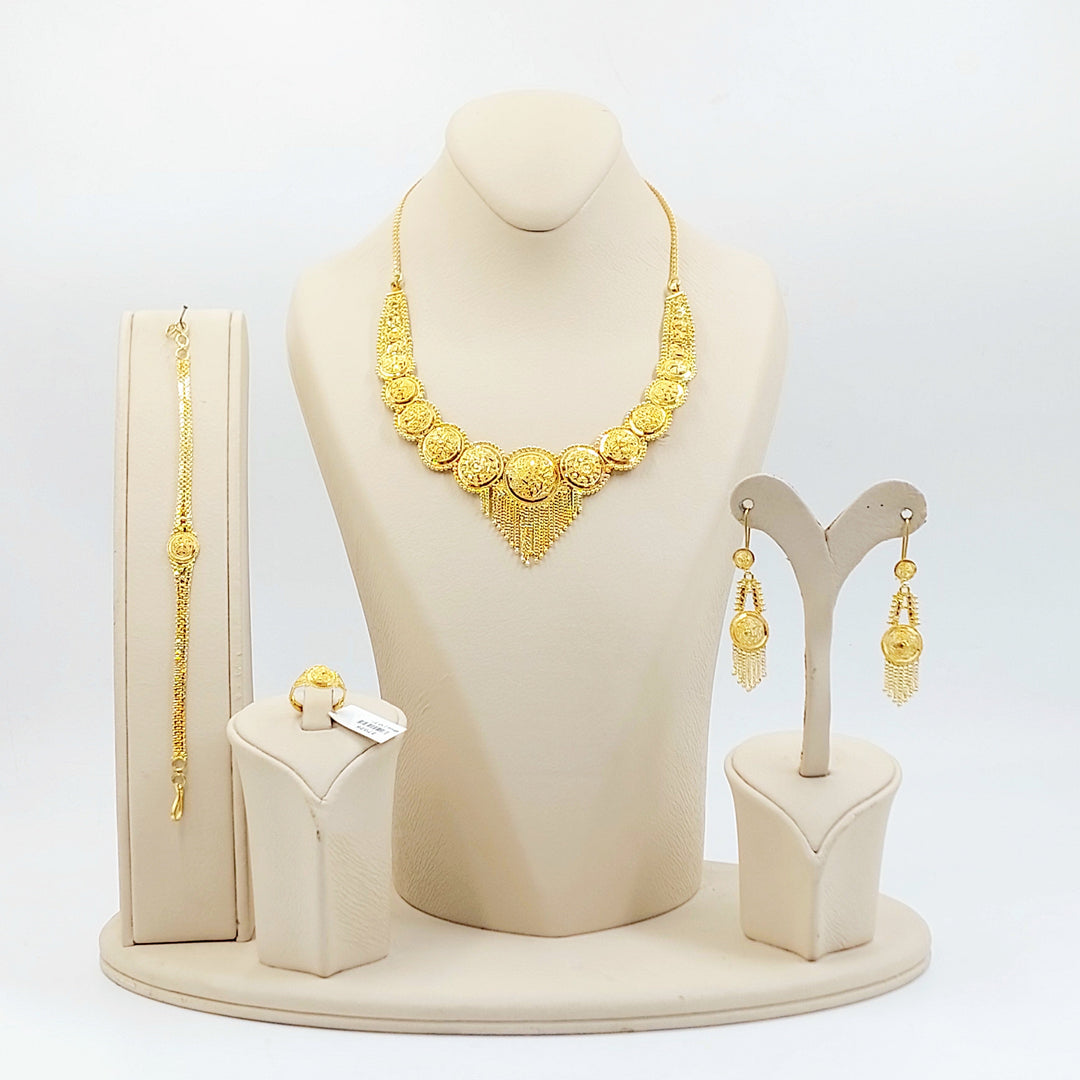 21K طقم كليوبترا اكسترا-مجوهرات الشيخ سعيد-Saeed Jewelry 