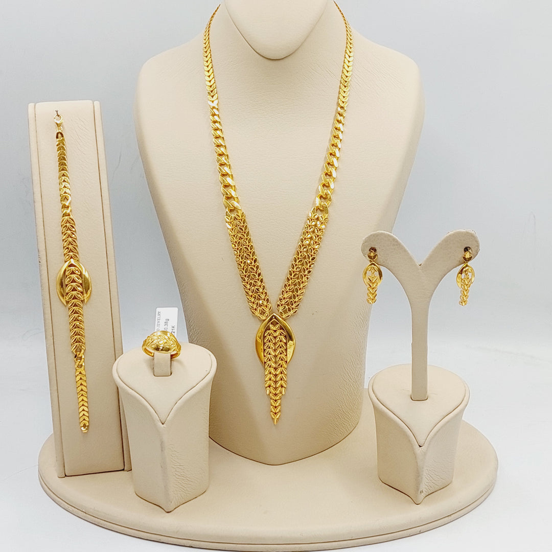 21K Gold Deluxe Leaf Set by Saeed Jewelry - Image 3