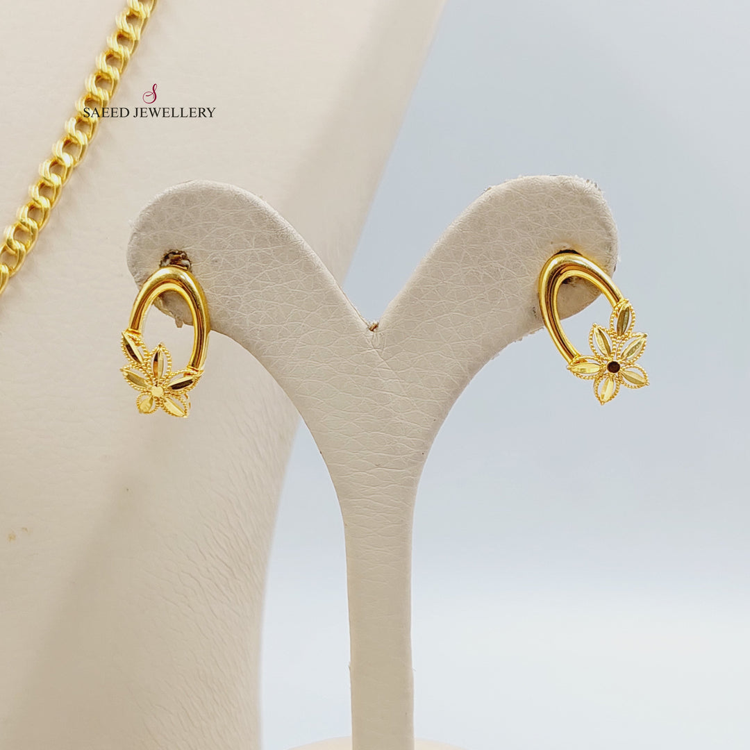 21K Gold Deluxe Leaf Set by Saeed Jewelry - Image 3