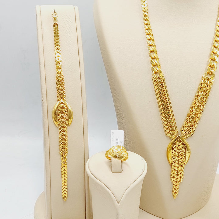 21K Gold Deluxe Leaf Set by Saeed Jewelry - Image 5