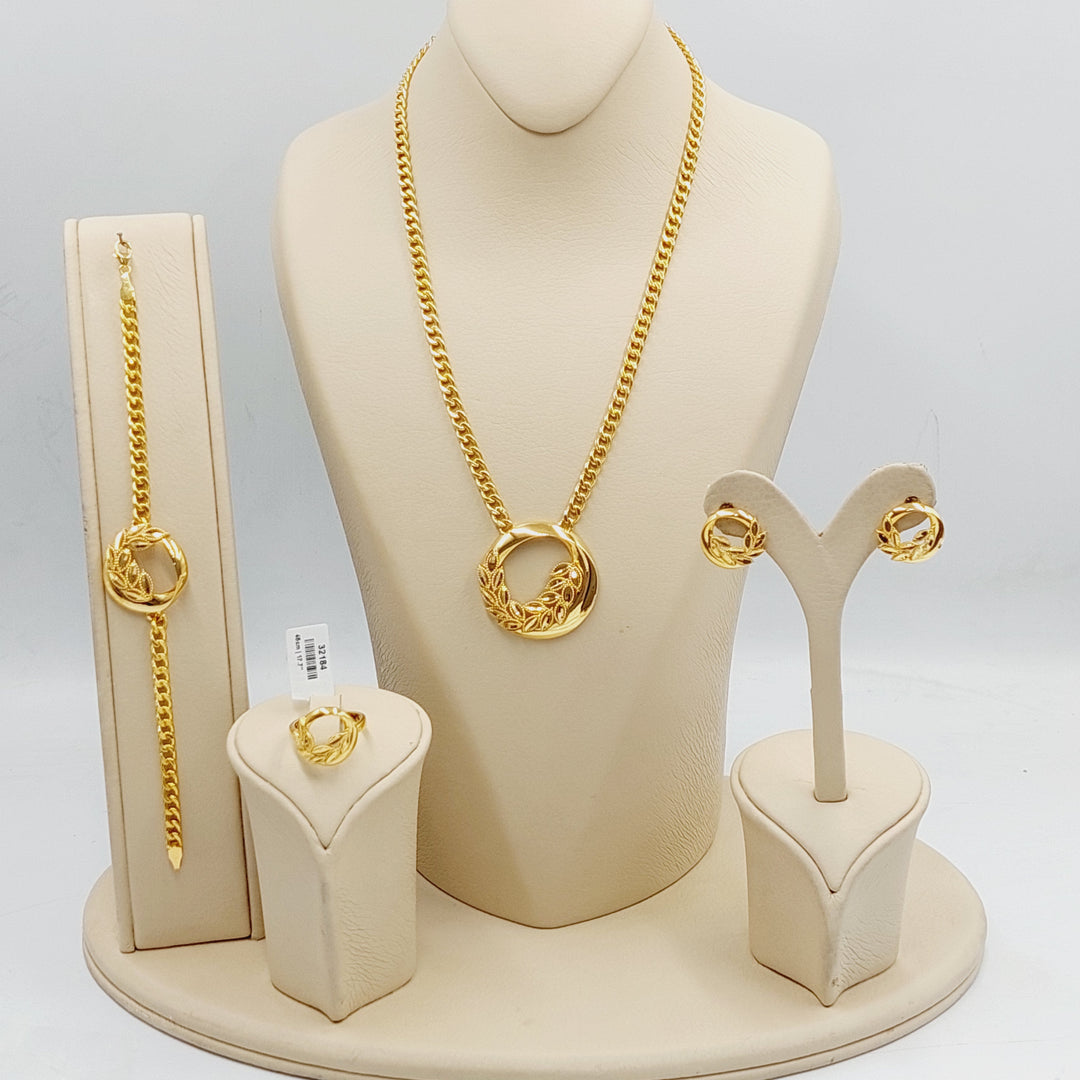 21K Gold Deluxe Leaf Set by Saeed Jewelry - Image 6