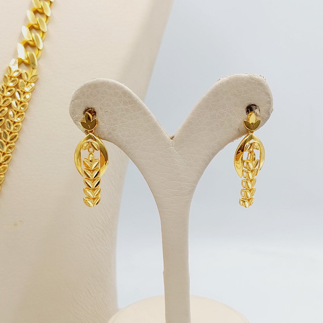 21K Gold Deluxe Leaf Set by Saeed Jewelry - Image 2