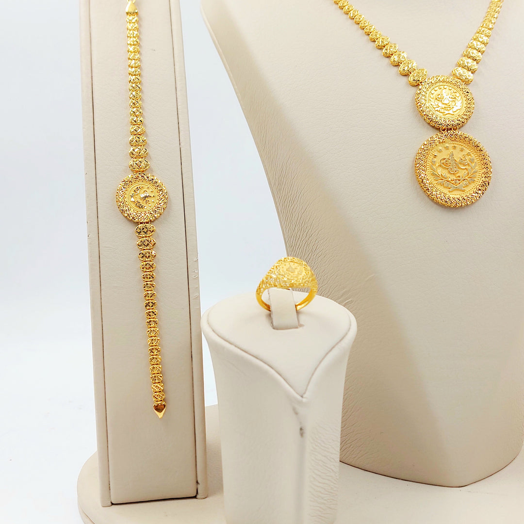 Deluxe Rashadi Set Made of 21K Gold by Saeed Jewelry 
