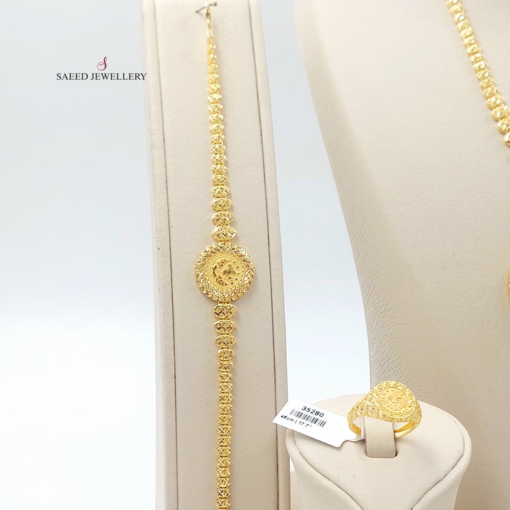 Deluxe Rashadi Set Made of 21K Gold by Saeed Jewelry 