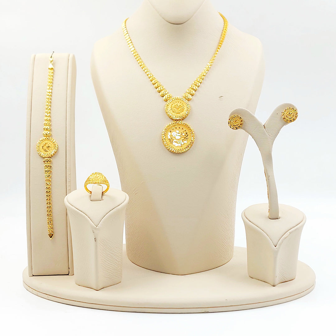 Deluxe Rashadi Set Made of 21K Gold by Saeed Jewelry 
