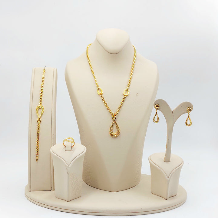 21K طقم اكسترا-مجوهرات الشيخ سعيد-Saeed Jewelry 