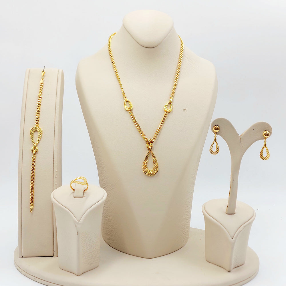 21K طقم اكسترا-مجوهرات الشيخ سعيد-Saeed Jewelry 