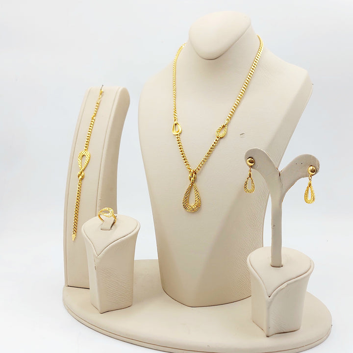 21K طقم اكسترا-مجوهرات الشيخ سعيد-Saeed Jewelry 