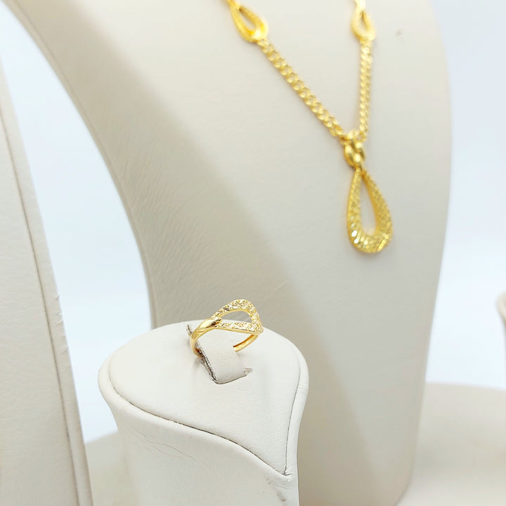 21K طقم اكسترا-مجوهرات الشيخ سعيد-Saeed Jewelry 