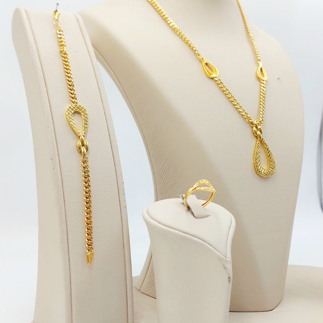 21K طقم اكسترا-مجوهرات الشيخ سعيد-Saeed Jewelry 