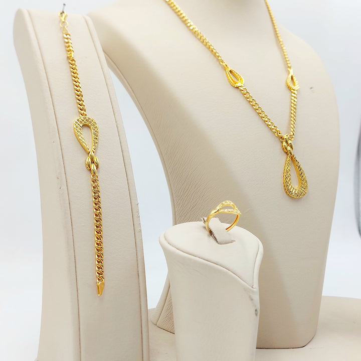 21K طقم اكسترا-مجوهرات الشيخ سعيد-Saeed Jewelry 