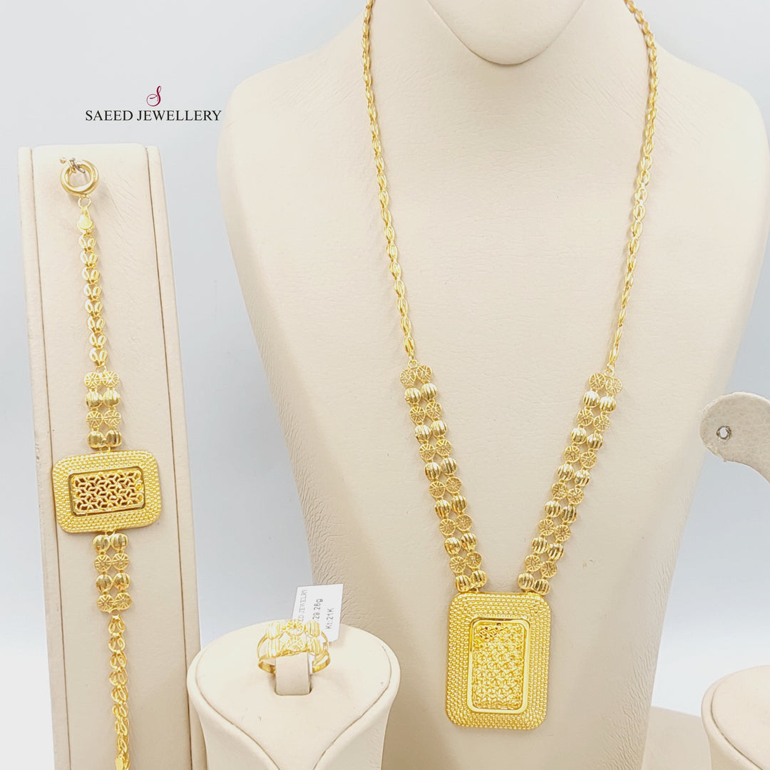 Deluxe Set Made of 21K Gold by Saeed Jewelry 